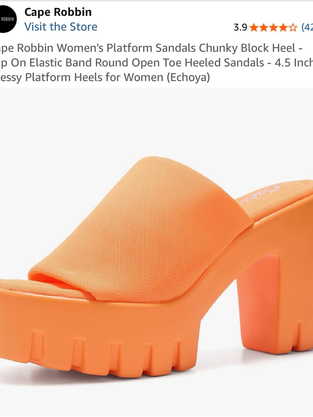 Channel your inner Lizzie McGuire 💁🏼♀️ Cape Robbin Orange Chunky Platform Mule